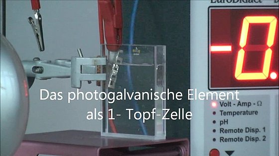 Antrieb eines Motors mit der photogalvanischen Eintopfzelle Antrieb eines Motors mit der photogalvanischen Eintopfzelle